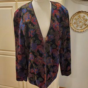 Velvet Floral Jacket Vintage